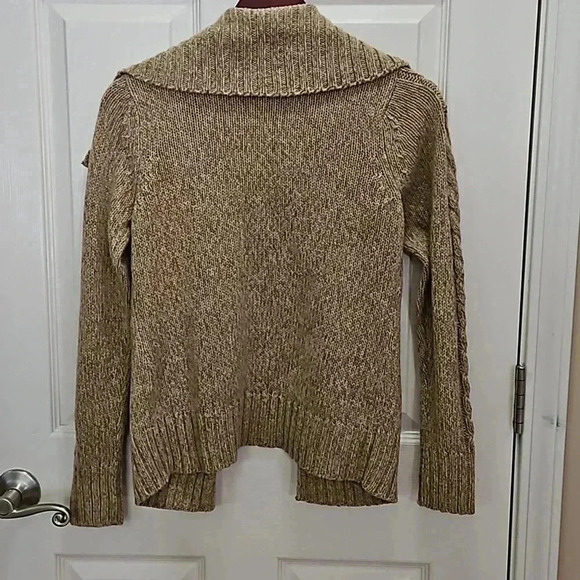 St John's Bay Tan Knit Professor Womens Cardigan Size S. - Picture 6 of 7